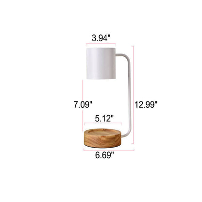 Japanese Minimalist Candle Warmer Lamp | Wooden Base Dimmable Wax Melter