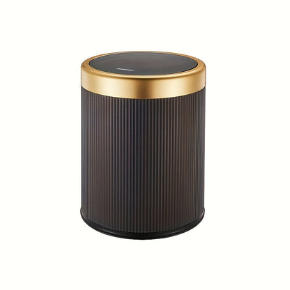 Luxury Oval Trash Can | Press-Top Waste Bin with Dual Inner Bucket