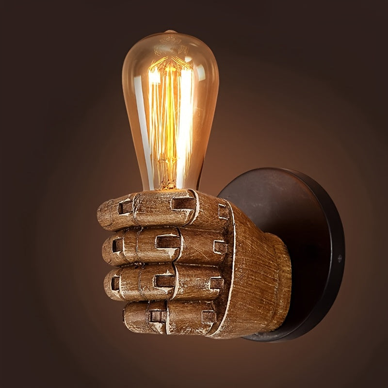 Industrial Hand Wall Lamp | Resin E26 Wall Sconce