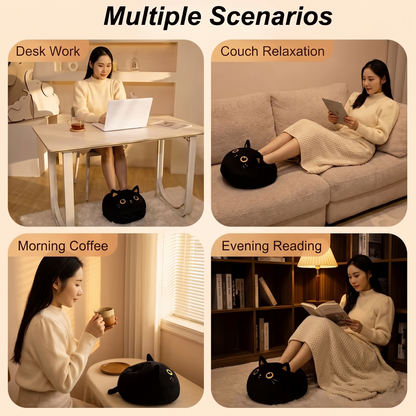 Cat Themed Heated Foot Warmer & Massager for Everyday Comfort