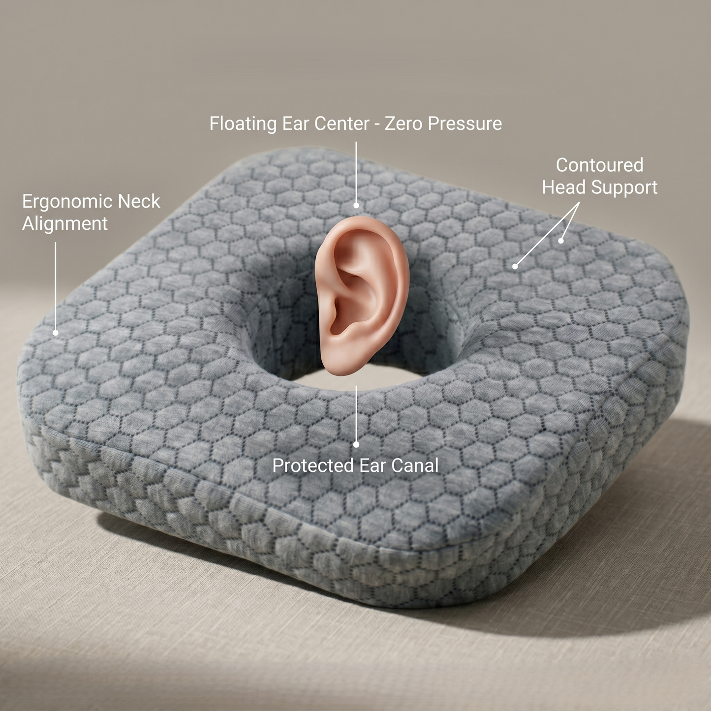 Ear Piercing Pillow for Side Sleepers