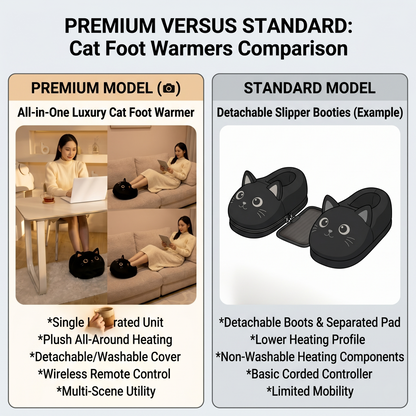 Cat Themed Heated Foot Warmer & Massager for Everyday Comfort