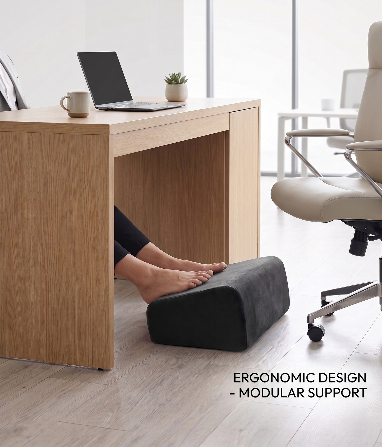 2-in-1 Adjustable Ergonomic Foot Rest – 3 Height Levels for Posture & Desk Comfort