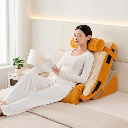 Adjustable Bed Back Support Cushion – Ergonomic Wedge Pillow for Sitting, Reading & Relaxing Comfort