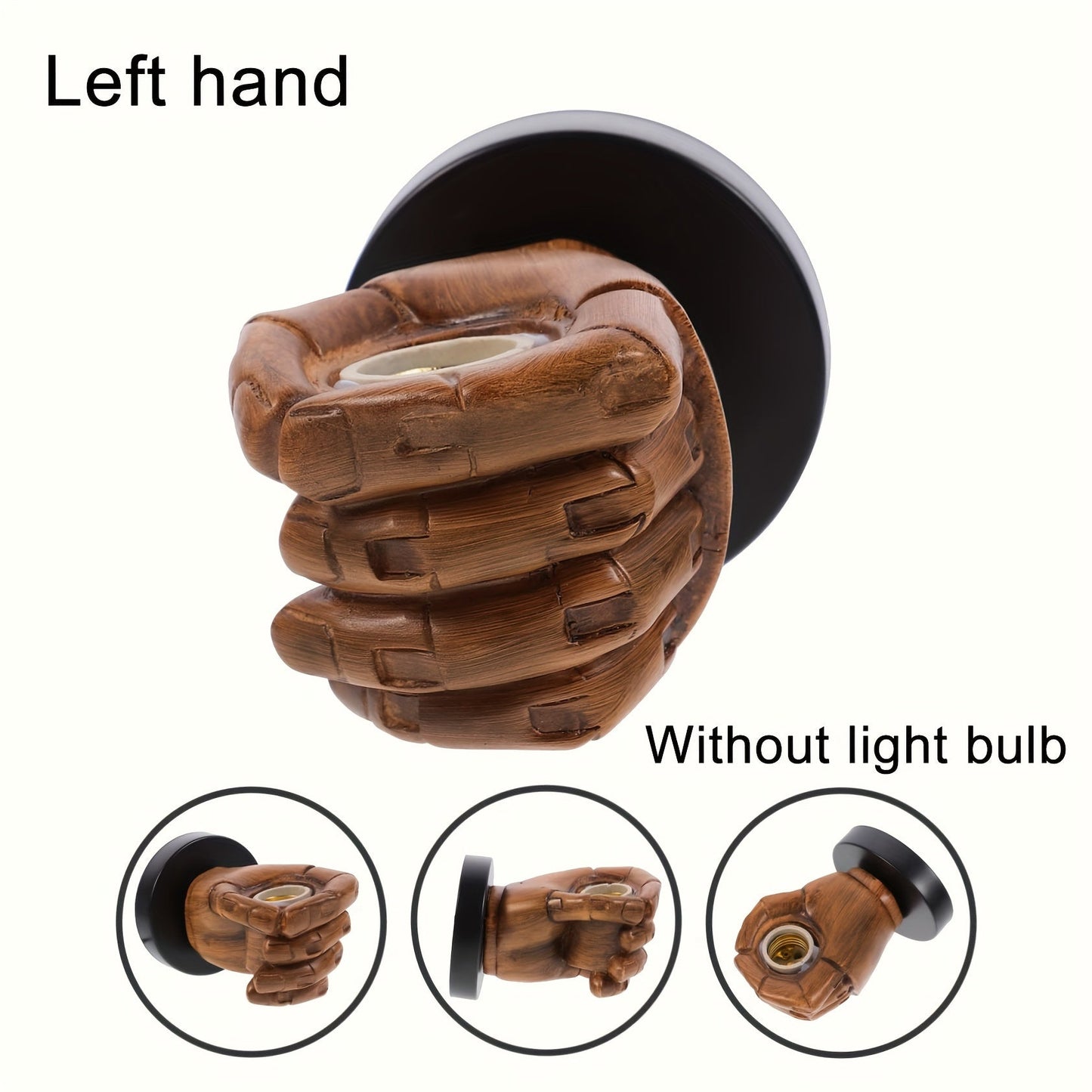 Industrial Hand Wall Lamp | Resin E26 Wall Sconce