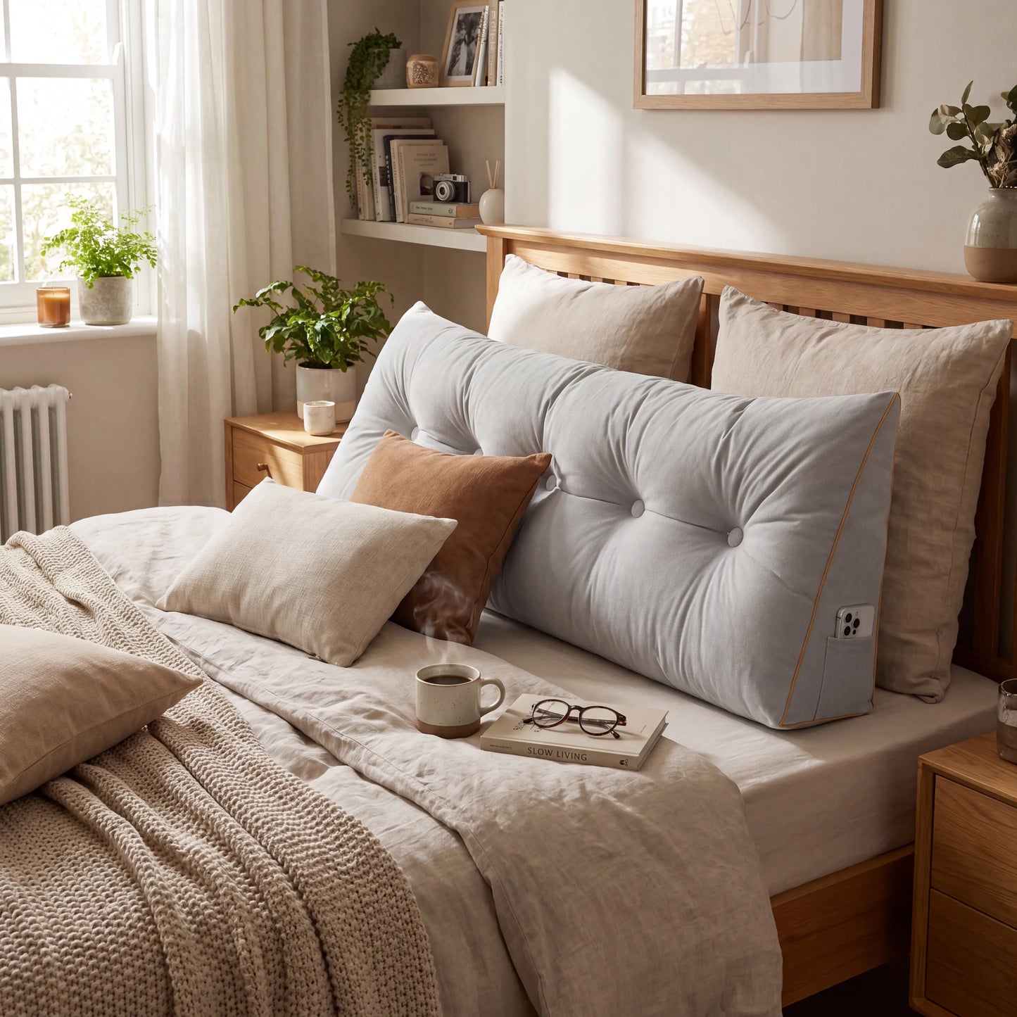 Chic Wedge Pillow Cover lifestyle 4K