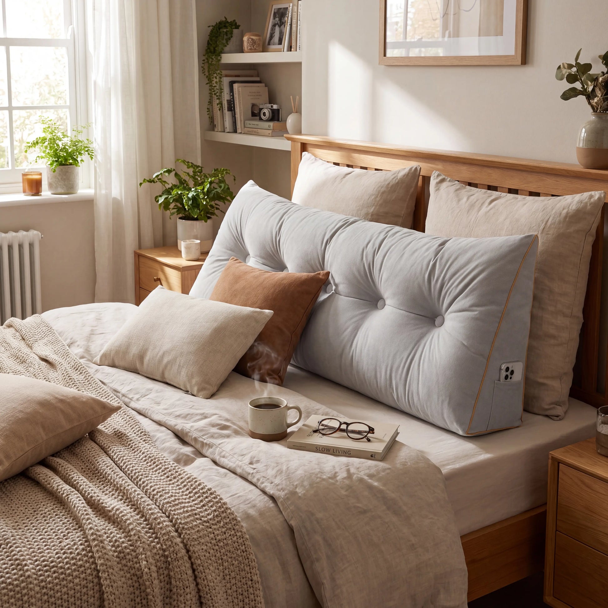 Chic Wedge Pillow Cover lifestyle 4K
