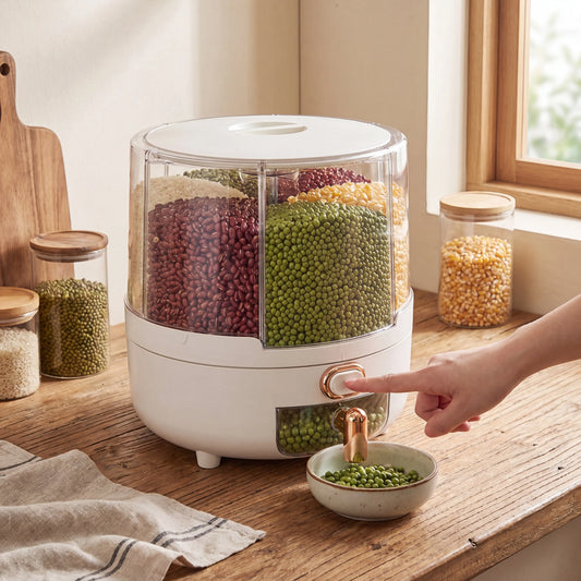 Rotating Airtight Food Storage Container
