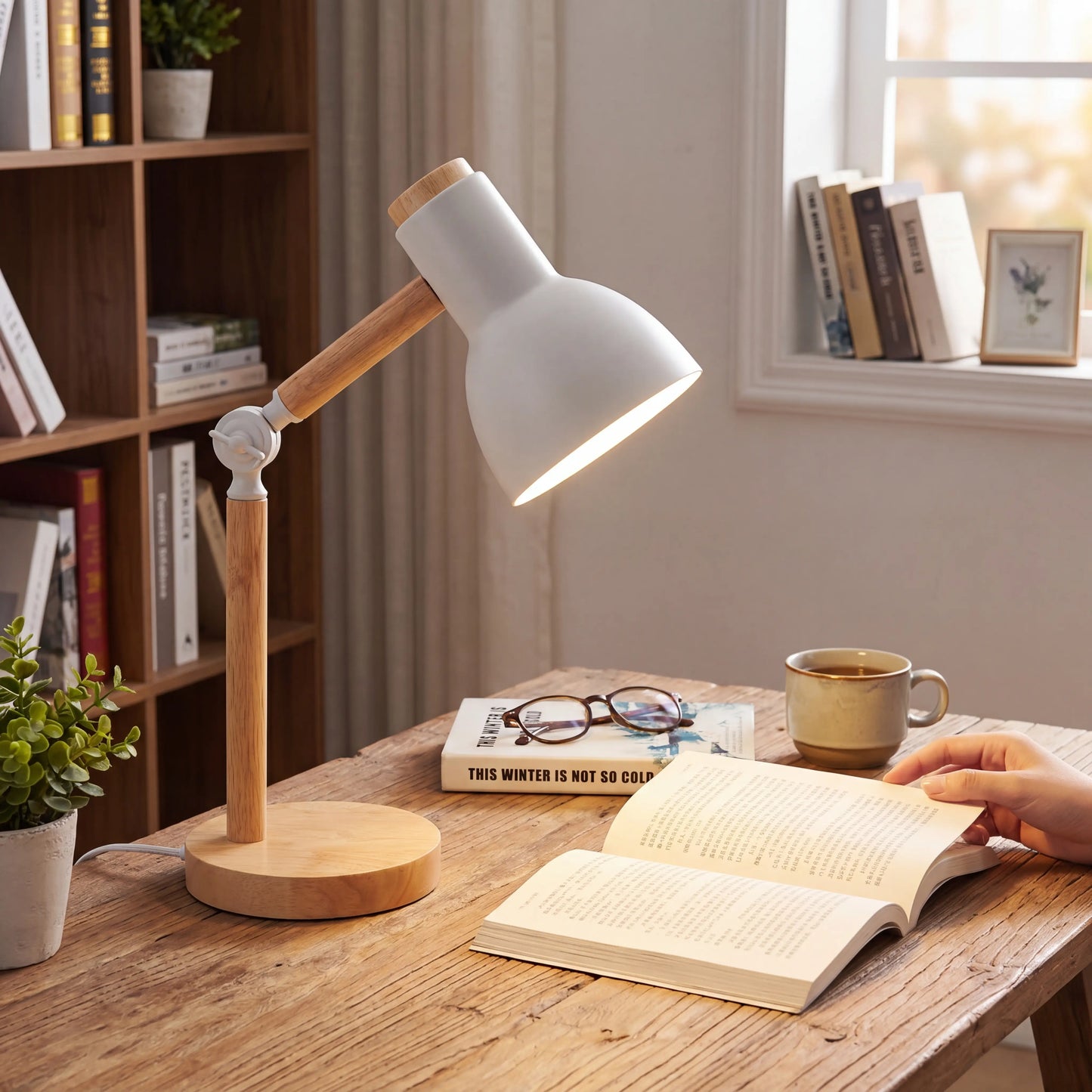 Nordic Wooden Desk Lamp