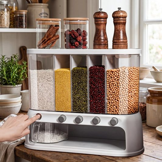 Multi-Compartment Kitchen Grain Storage