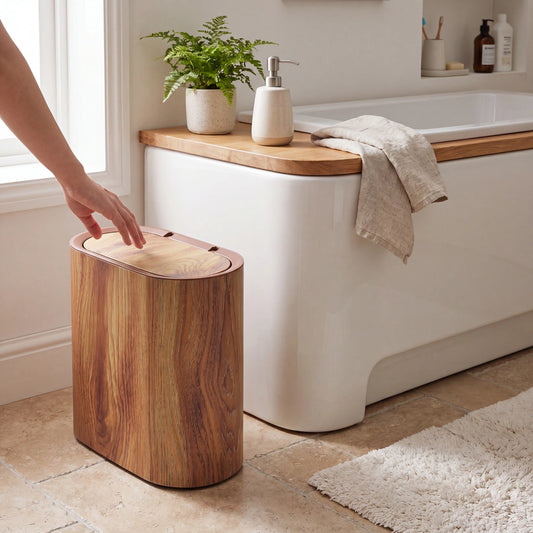 Marble Pattern Trash Can