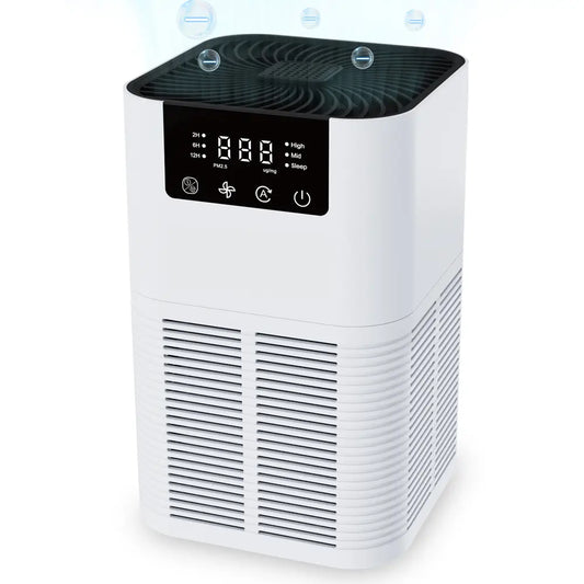 Air Purifier with Aromatherapy Diffuser – Bedroom Air Cleaner with Essential Oil & LED Night Light